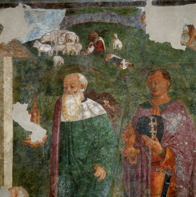 Zwei Könige, Detail aus der Anbetung der Heiligen Drei Könige von Gianfrancesco da Tolmezzo